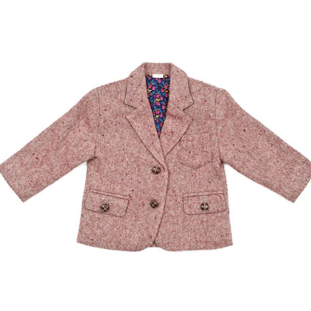 NWT EGG Baby Pink Tweed Blazer 6-12 mo
